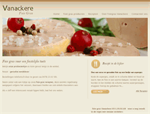 Tablet Screenshot of foiegras-vanackere.com